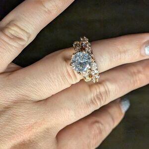 Elegant Gold and Silver Women's Ring Set